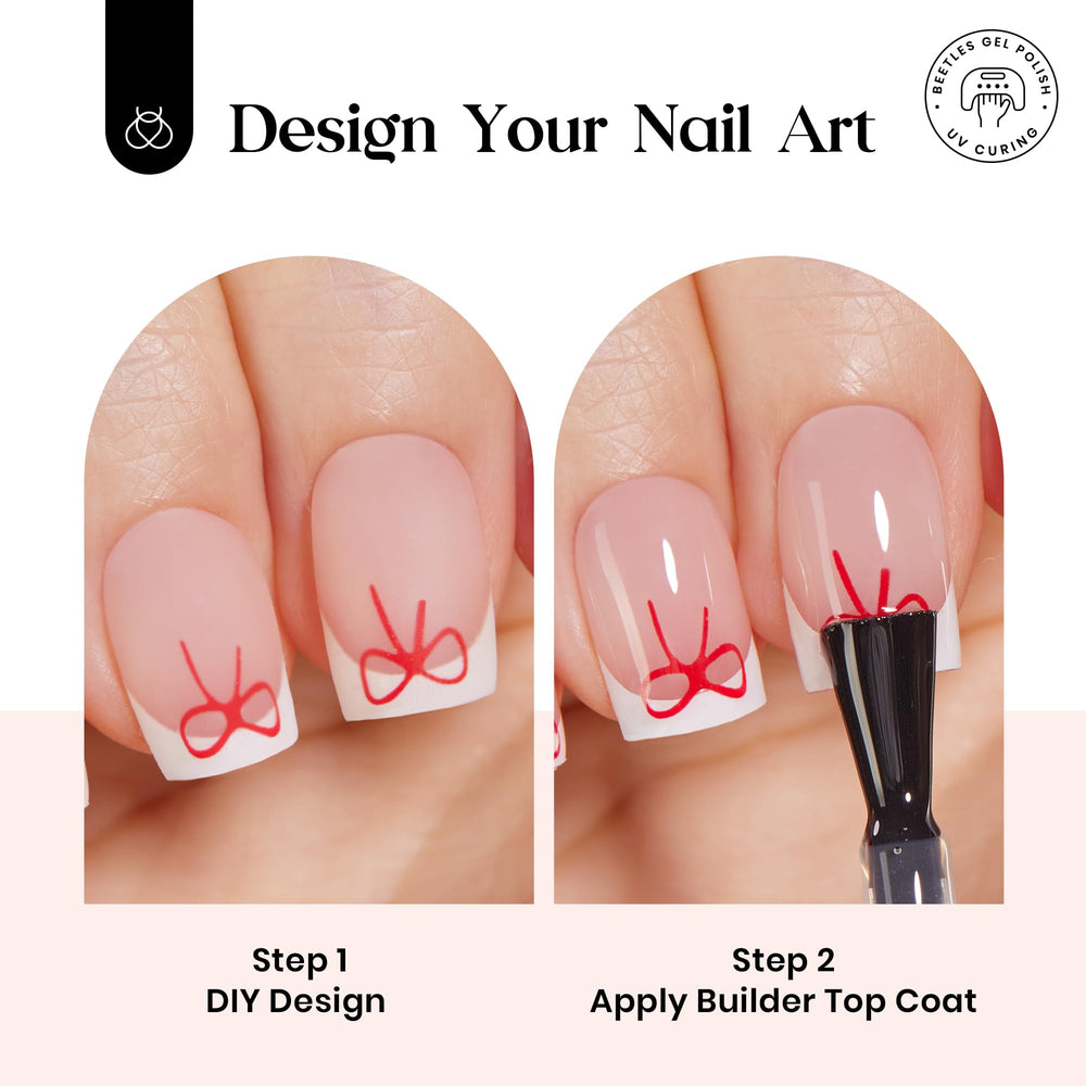 Beetles X Press Plus cuticle oil nourishes the nail bed during gel nail art