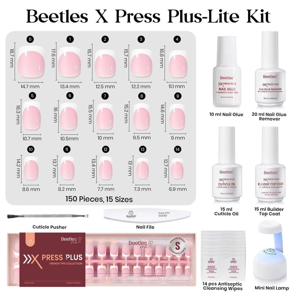 Beetles X Press Plus nail pusher and file set for precise prep