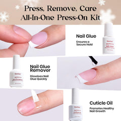 Beetles X Press Plus 160pcs press-on nails for quick manicure
