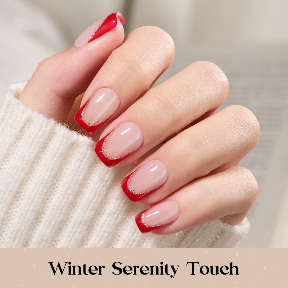 Beetles X Press Red French Tip nails swatch collection reveals color options and application tips.