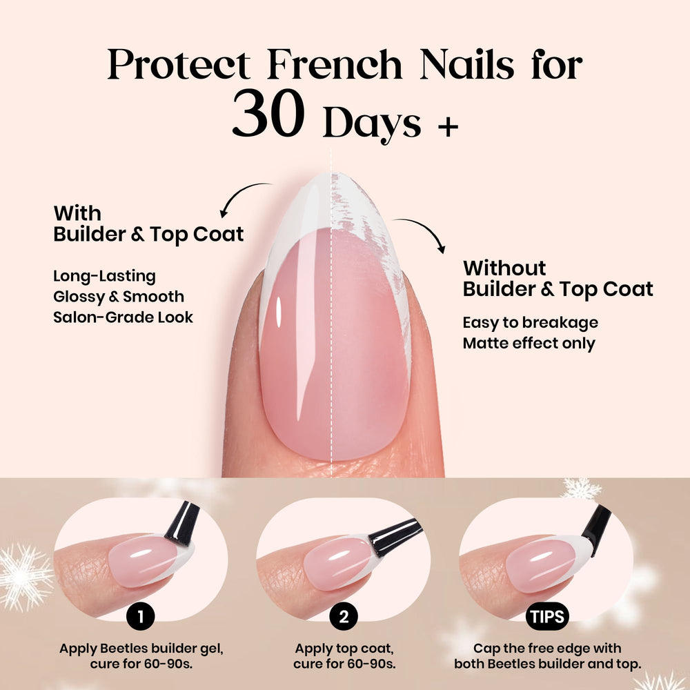 Beetles X Press Red French Tip nails variant colors showcase five colorways.
