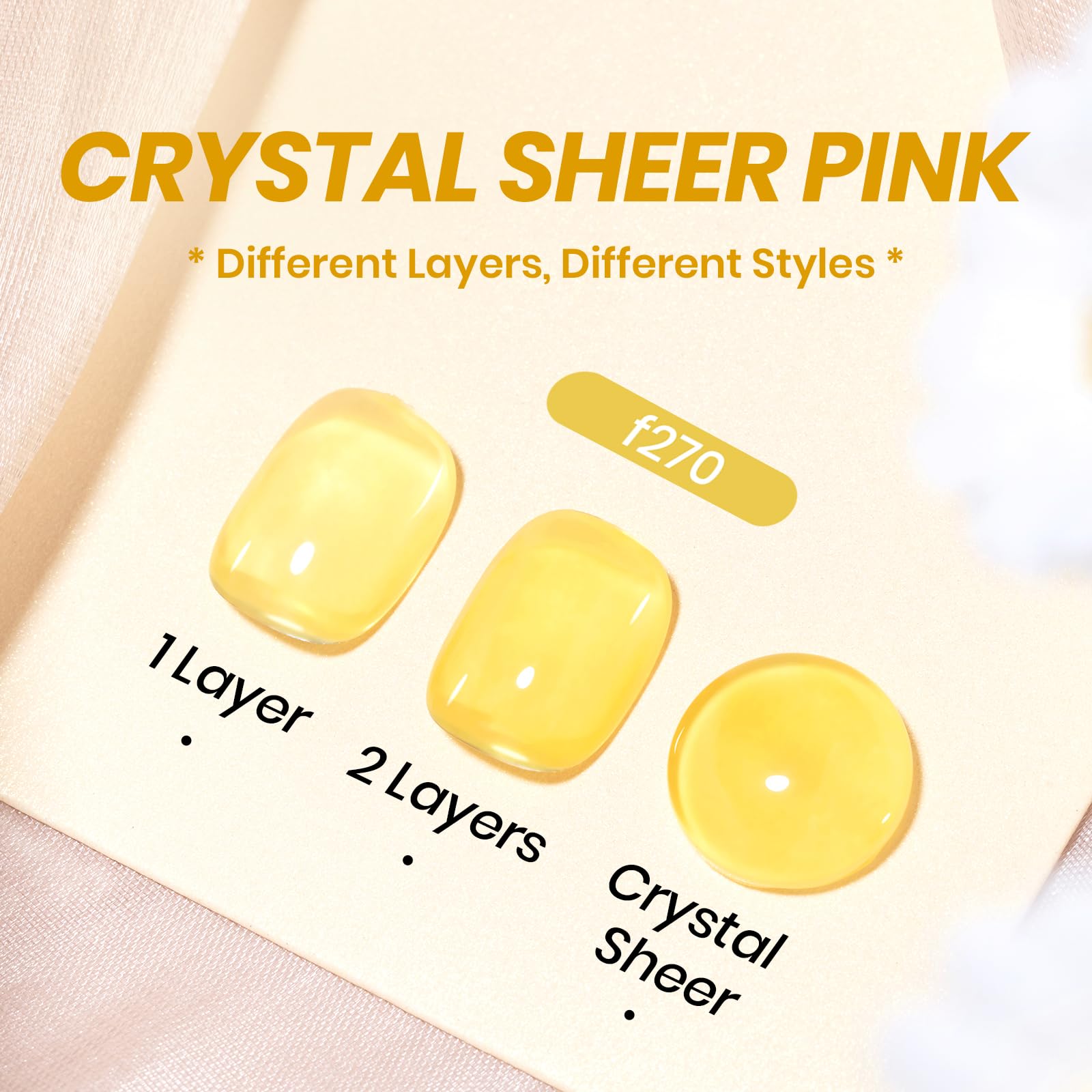 Beetles Yellow Gel Nail Polish buildable layers for depth