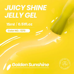 Beetles Yellow Gel Nail Polish with sheer jelly finish on nails
