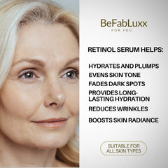 BeFabLuxx Serum application pump shown for easy nighttime use