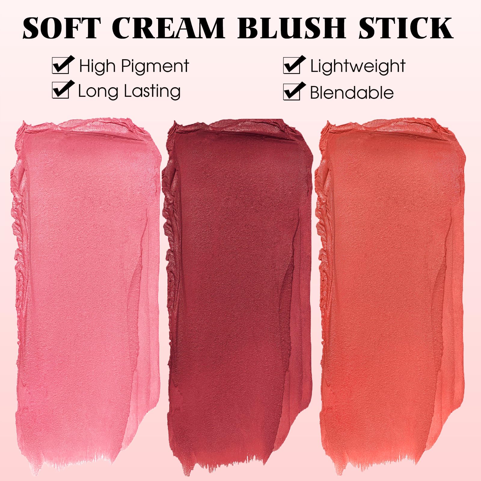 BEFIVECOK Blush Stick twist-up design demonstrates easy, portable makeup on the go