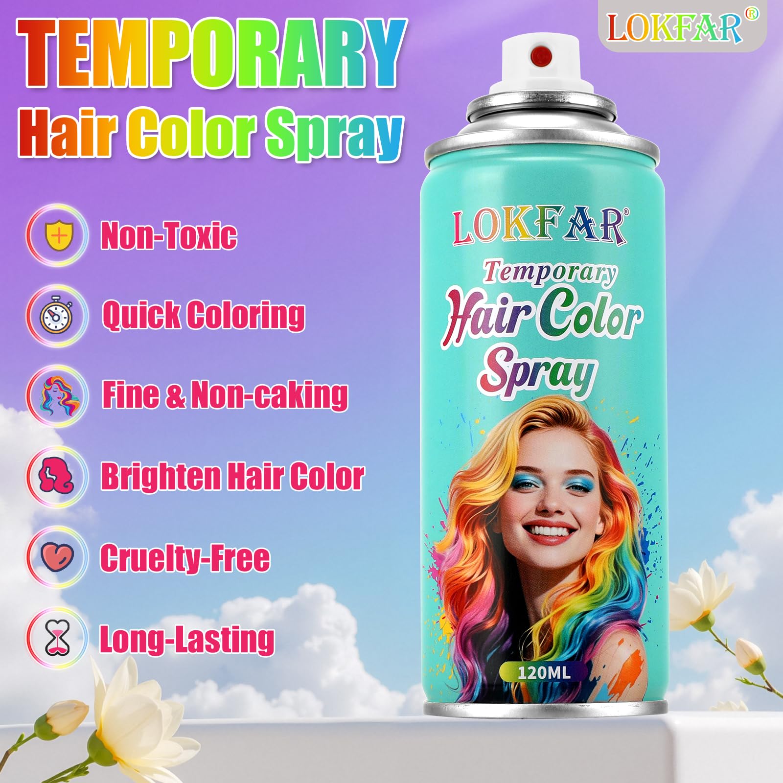 BEFIVECOK Silver Grey full-head color for all-day brightness