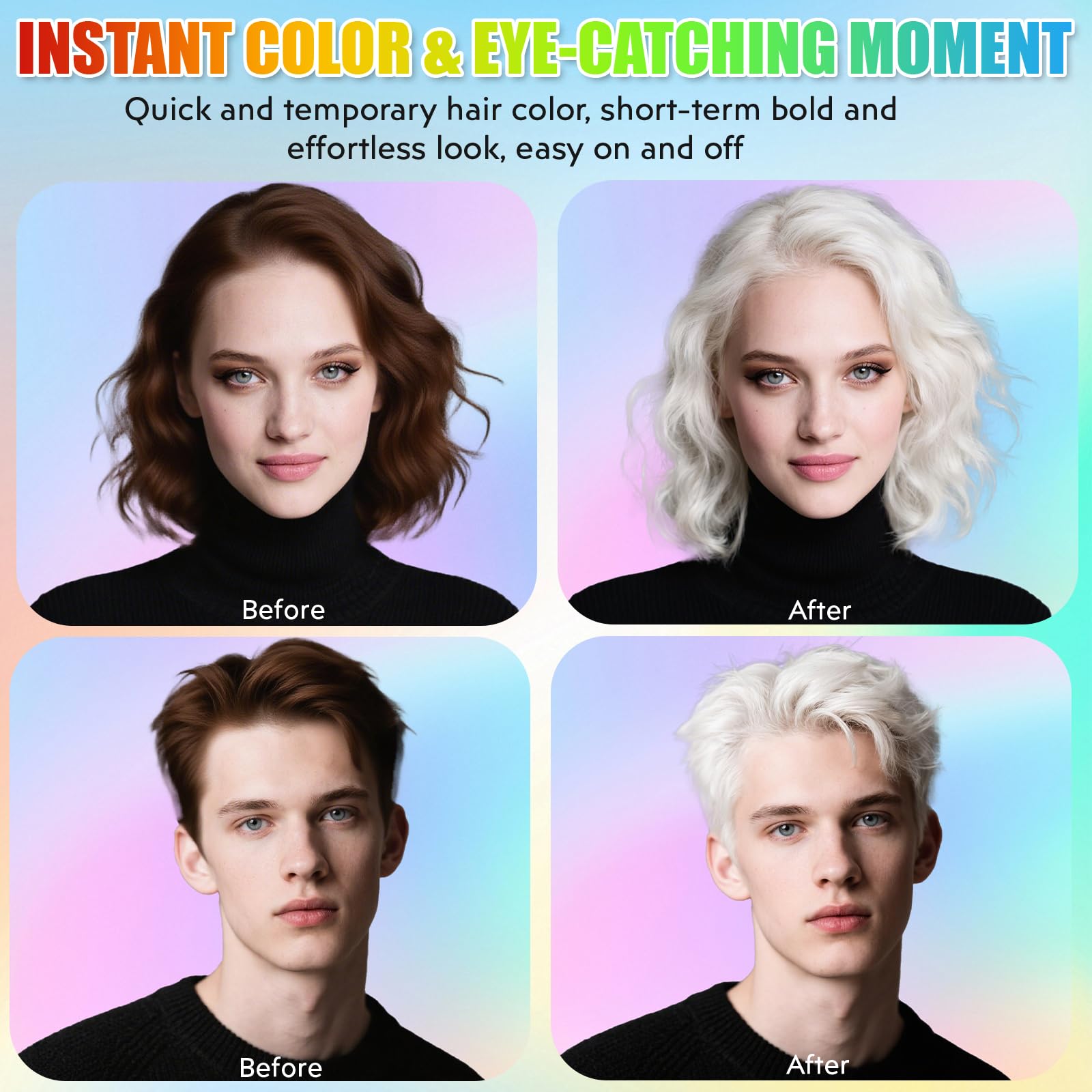BEFIVECOK spray mist on hair for vivid temporary color