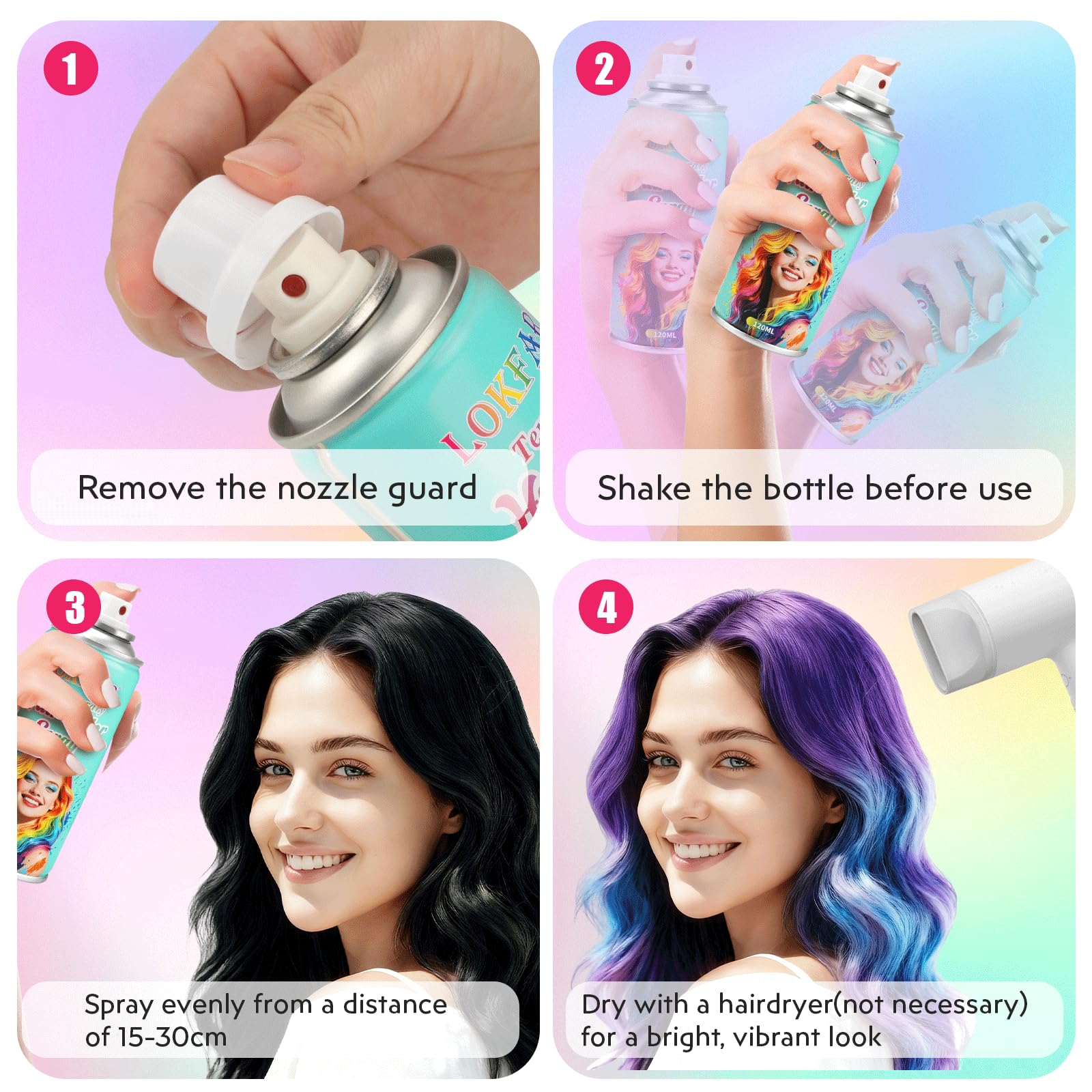 BEFIVECOK washes out with one shampoo, no residue