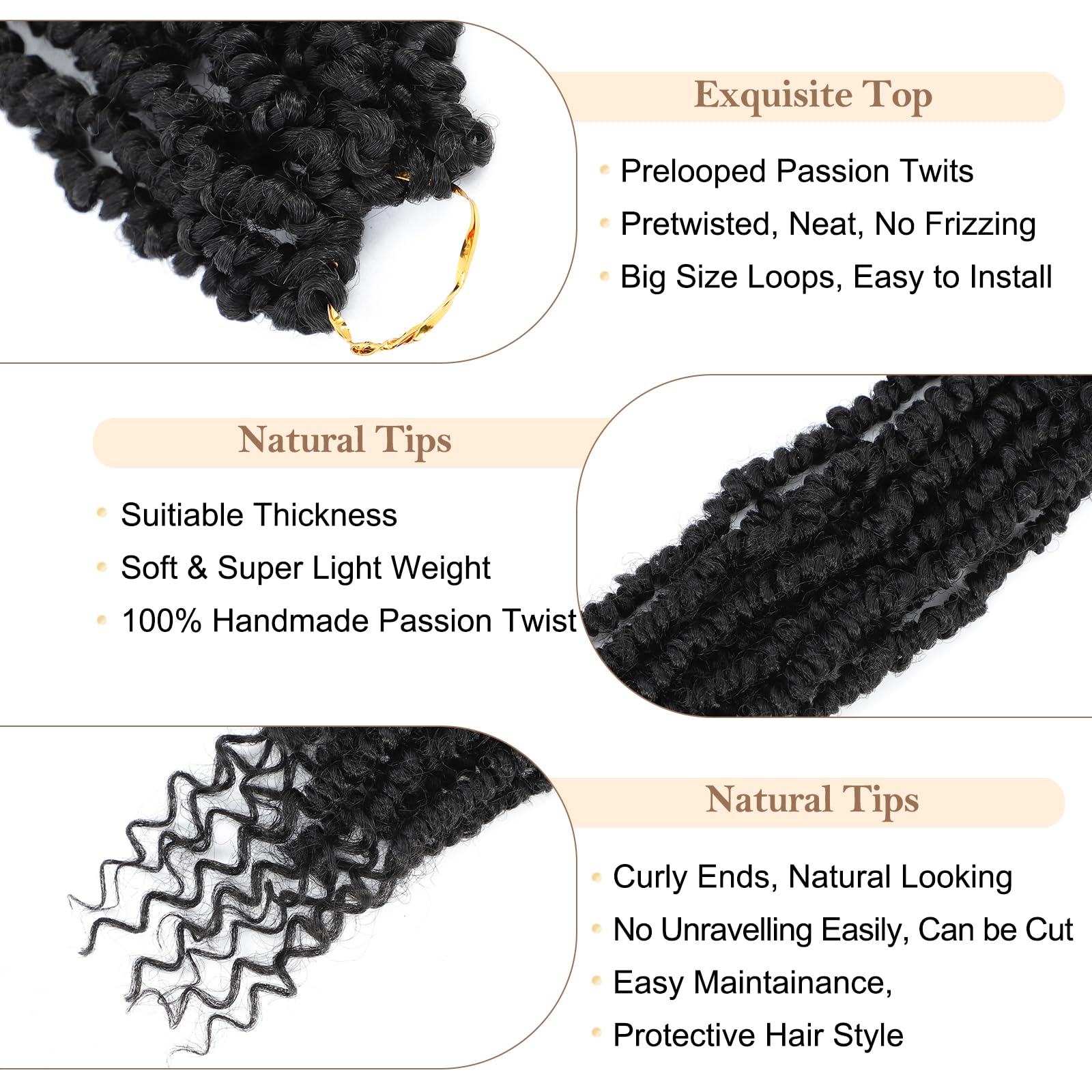 BEFUNNY Passion Twist 14in 9-pack set overview for full head