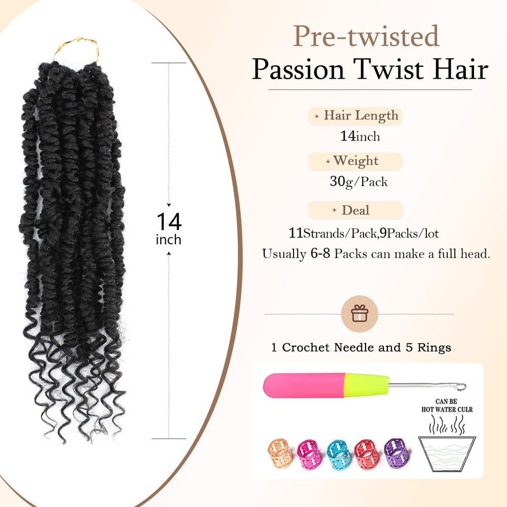 BEFUNNY Passion Twist 14in pre-twisted detail close-up showing easy install and smooth texture