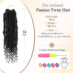 BEFUNNY Passion Twist 14in pre-twisted detail close-up showing easy install and smooth texture