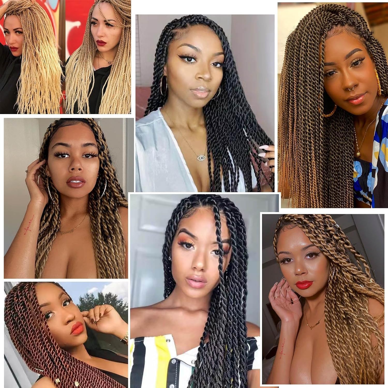 Befunny Senegalese Twist Crochet Hair 18in synthetic hair; versatile for braids, twists, and updos.