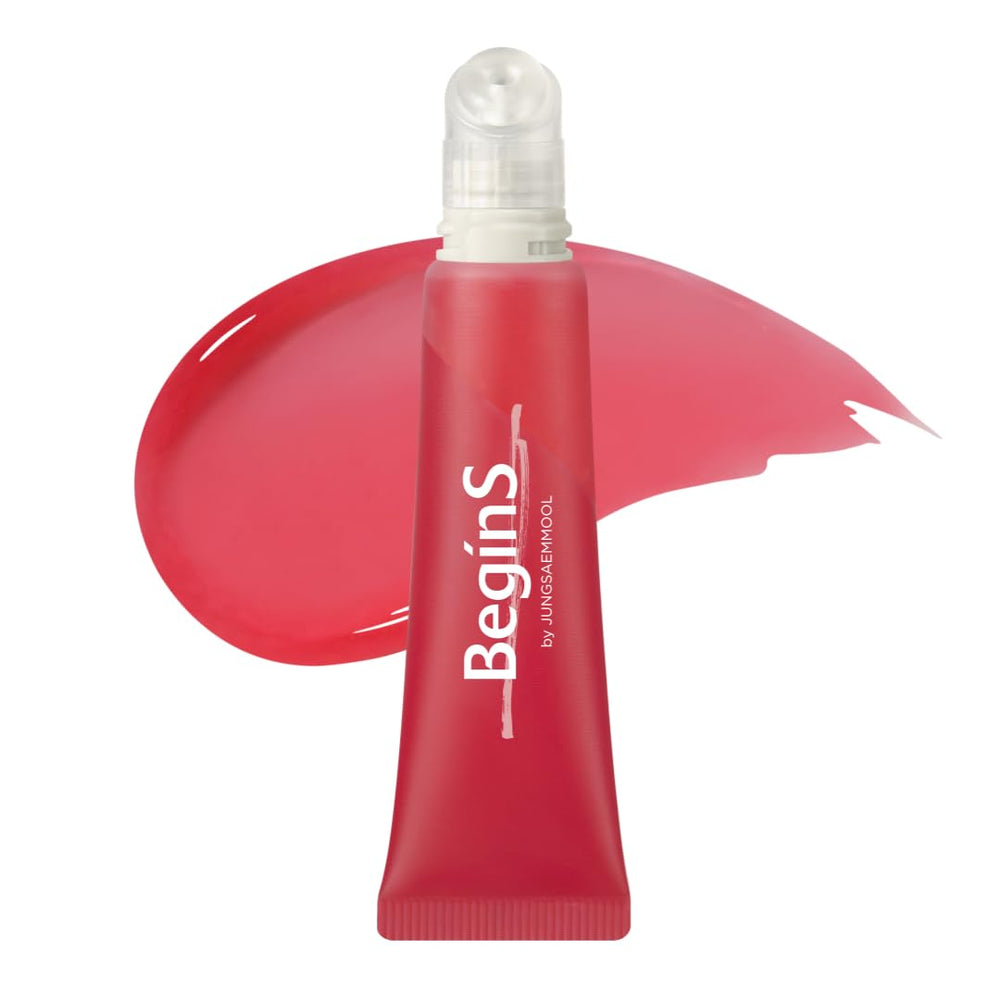 BeginS by JUNGSAEMMOOL lip care color oil Cherry More in jar hydrates lips for a natural look.