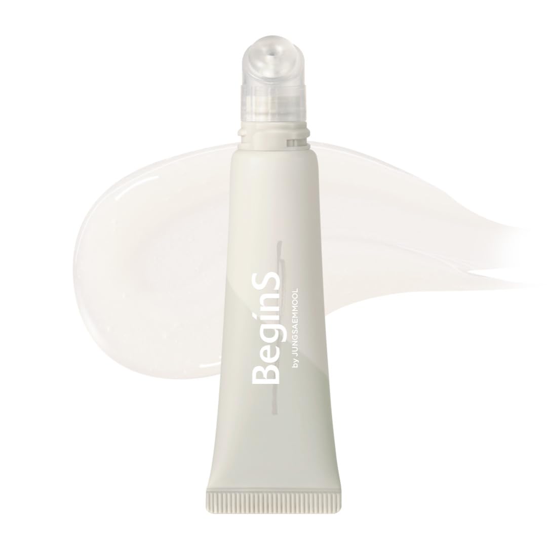 BeginS Lip Care Oil Clear bottle showing vegan formula for hydration