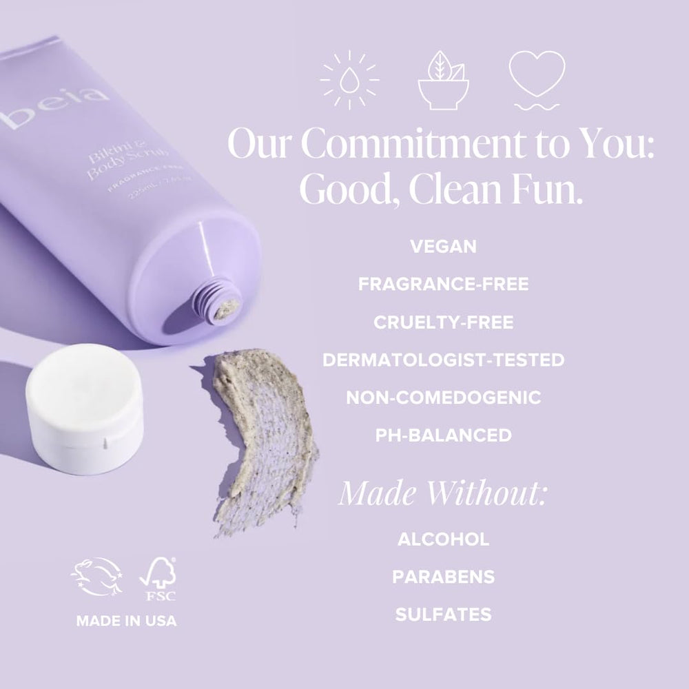 Beia exfoliation action demonstrates skin softening after use