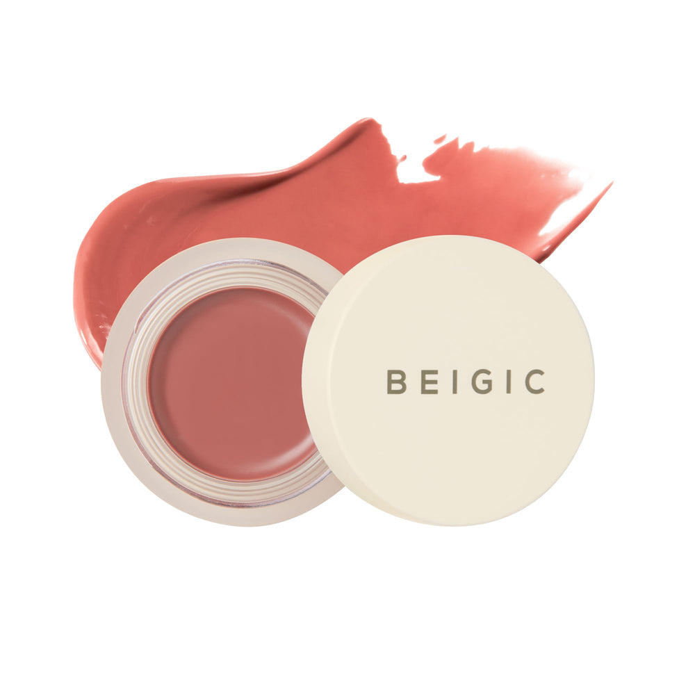 BEIGIC Flush Lip & Cheek Balm close-up shows silky texture for natural radiance