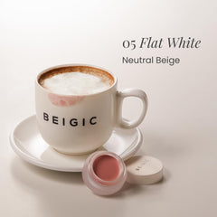 BEIGIC balm on lips provides a soft, natural tint