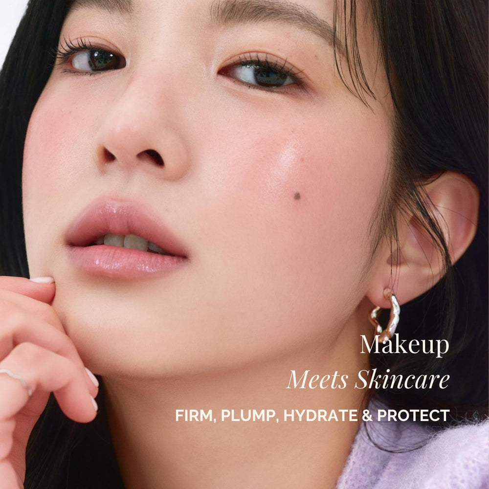 Beigic Flush Balm applied on lips for subtle color.