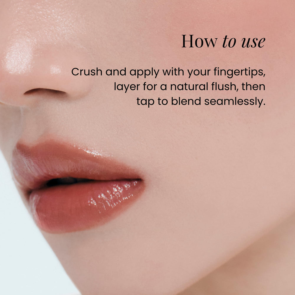 Shade 05 Flat White swatch on skin for warm peachy-nude tint