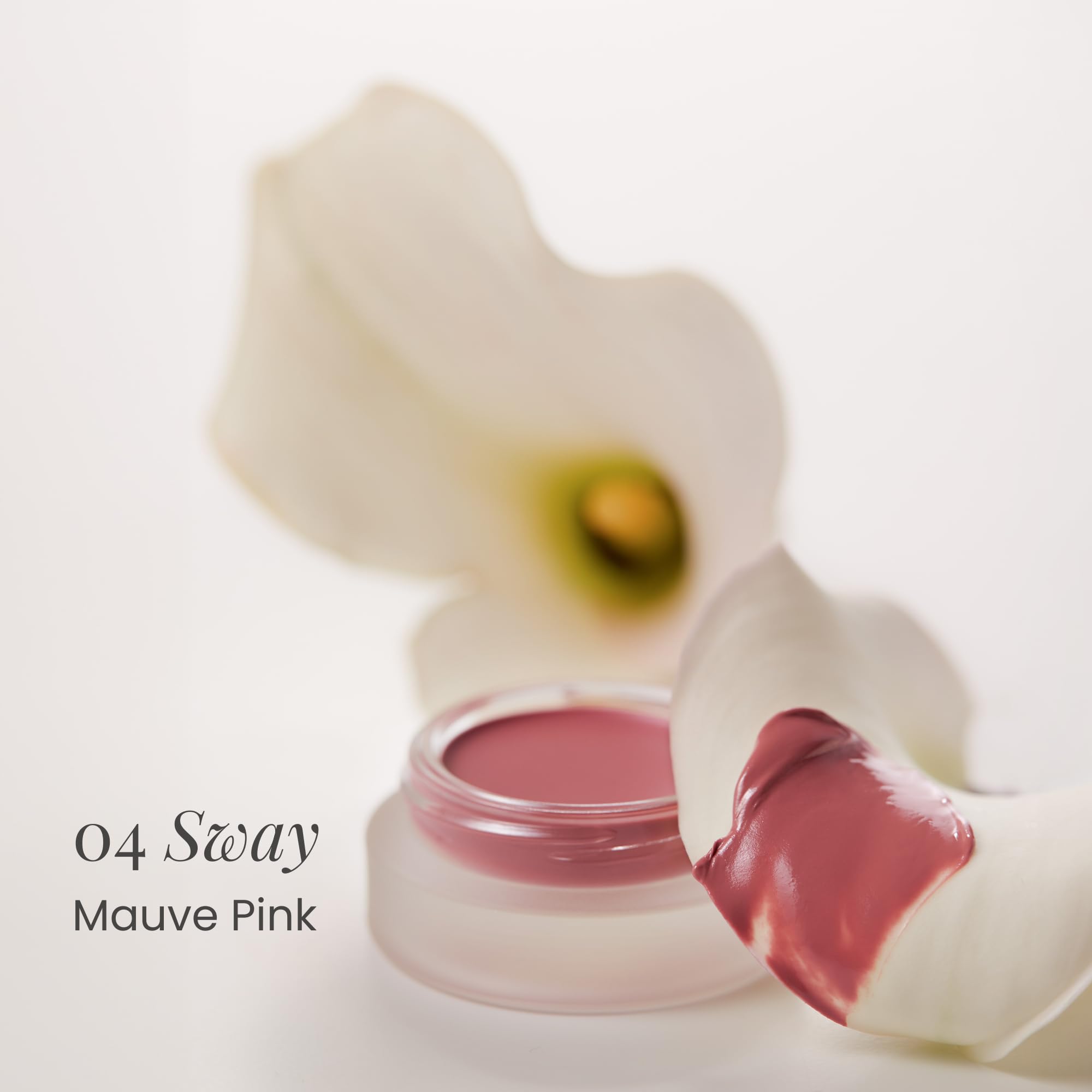 Texture closeup shows silky, melt-in formula.