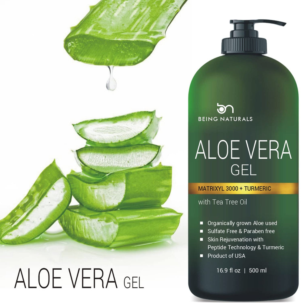 Being Naturals Aloe Gel supports hair and scalp care while soothing.