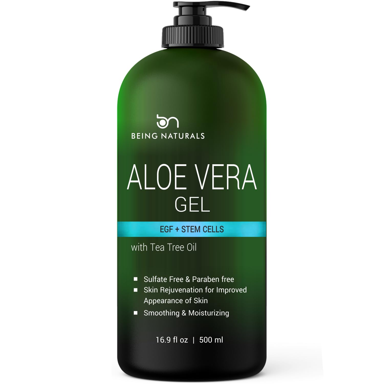 Being Naturals Aloe Gel packaging and label design with eco-friendly vibe.