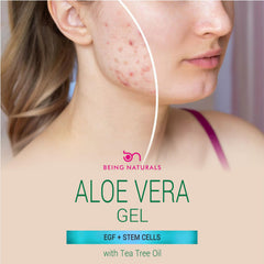 Being Naturals Aloe Gel texture swirl shows light, fast-absorbing moisture.