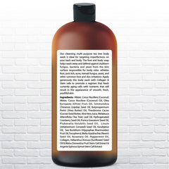 Being Naturals Tea Tree Body Wash lathering on hands after workout.
