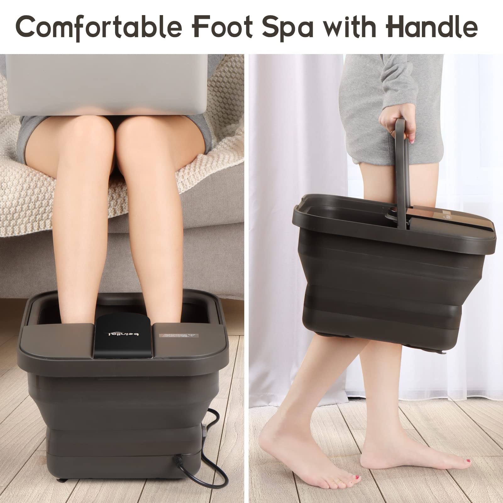 Beinilai foot spa with removable pumice stone for pedicure.