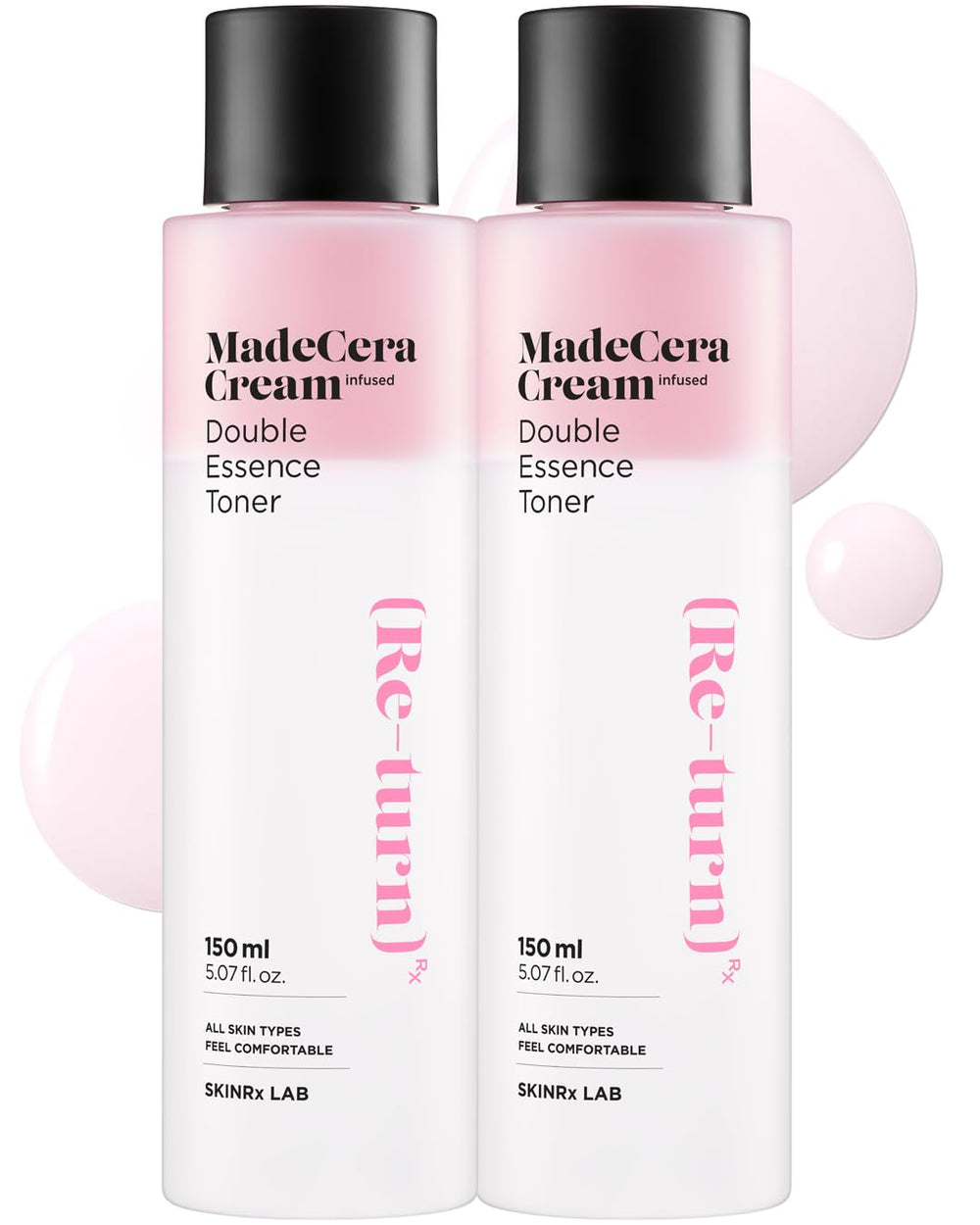 BEISIKS SKINRxLAB MadeCera two-layer toner bottle for hydration.