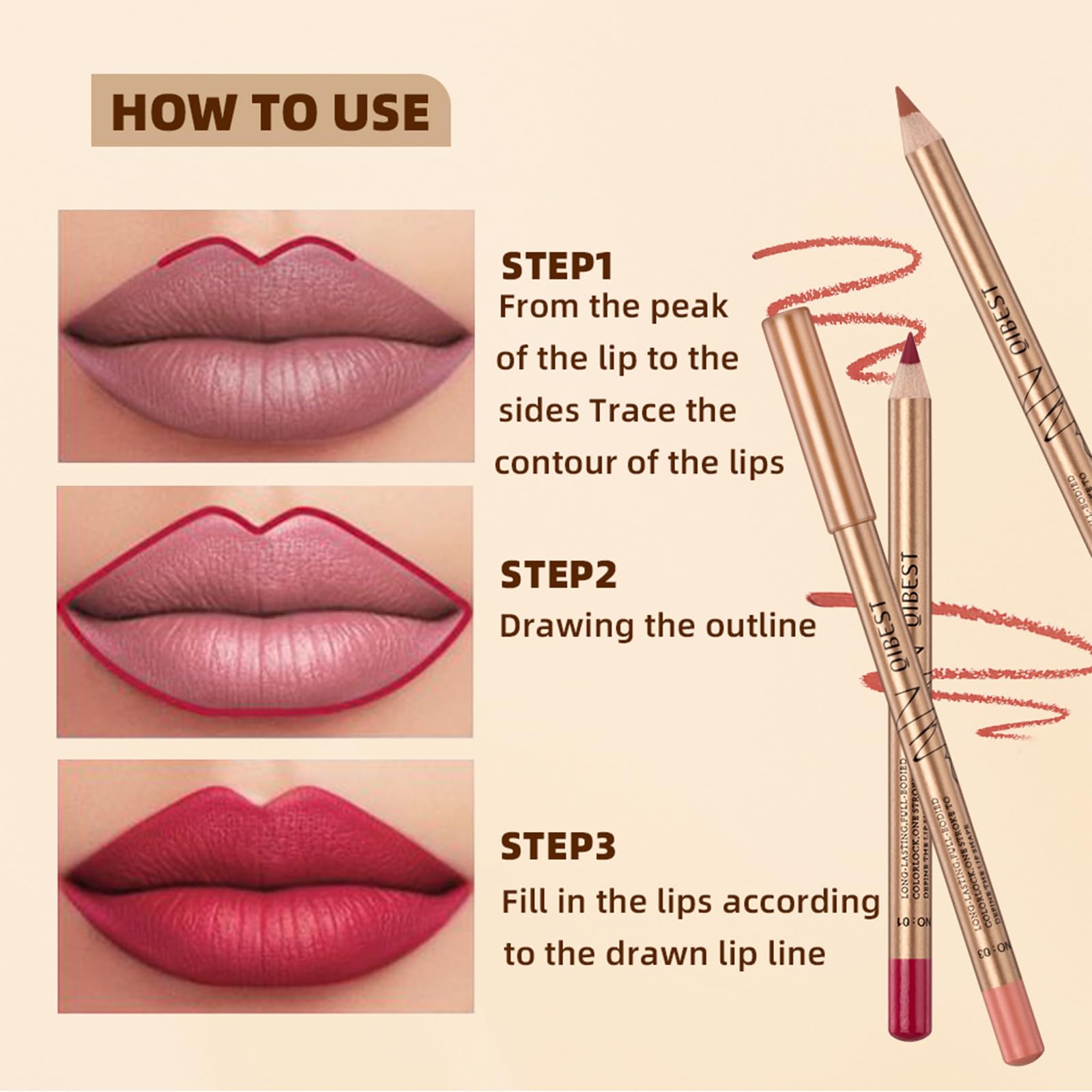 Chamomile and aloe vera in Bekoeen formula soothe lips.