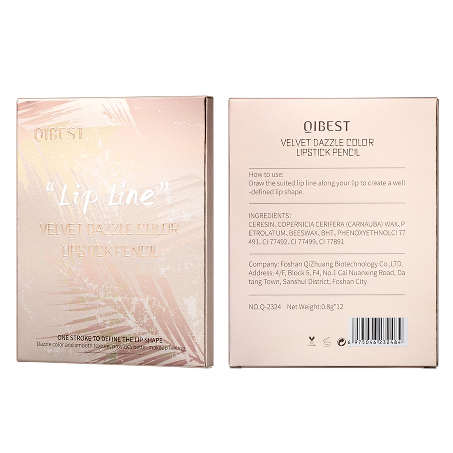 Packaging label shows origin and manufacturing details.