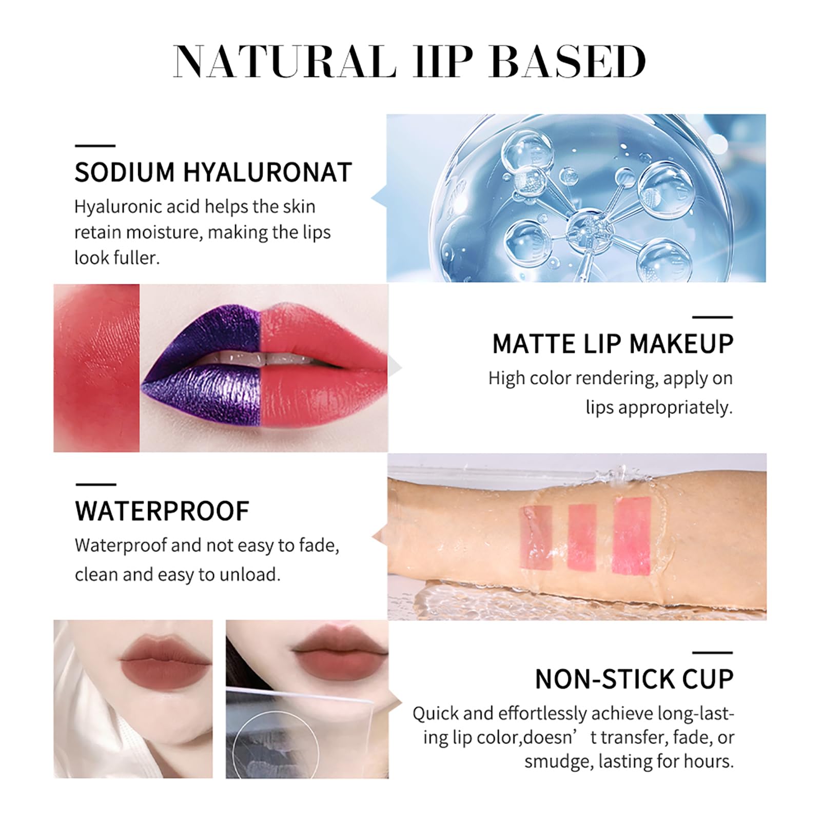 Bekoeen lip stain close-up with plant-based pigments.