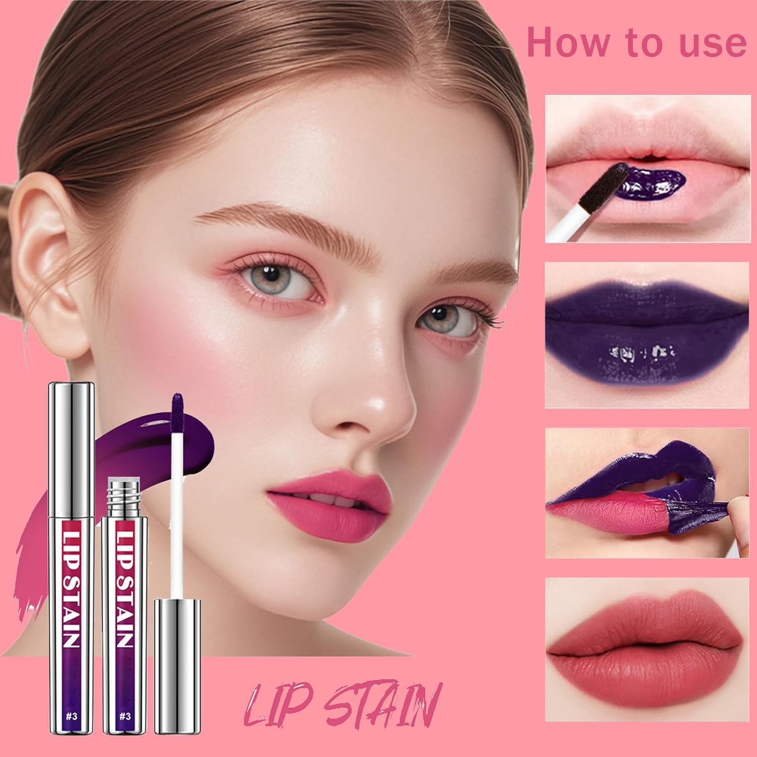 Bekoeen natural plant pigment lip stain gentle on lips.