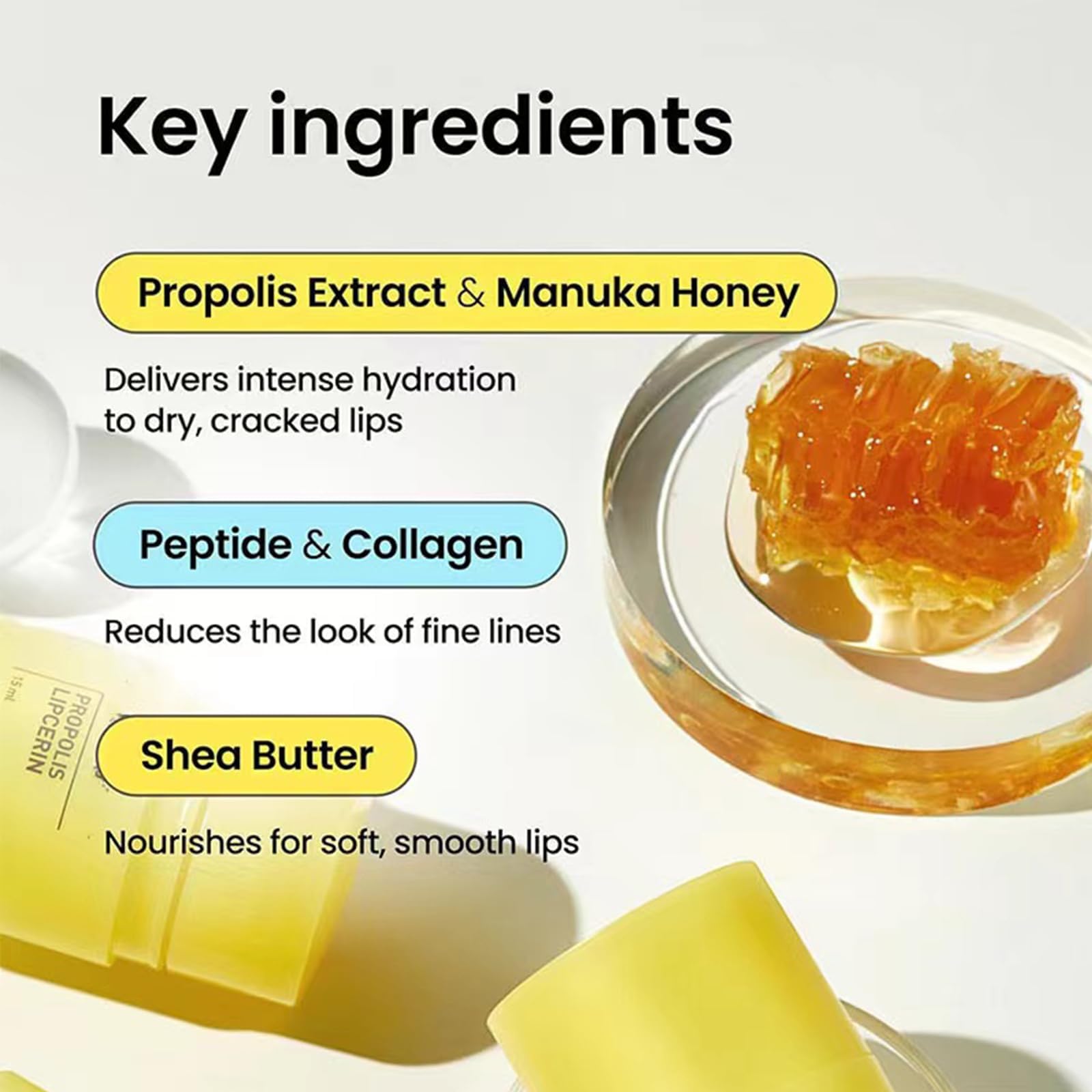 Bekoeen hygienic turntable applicator enables clean lip care.