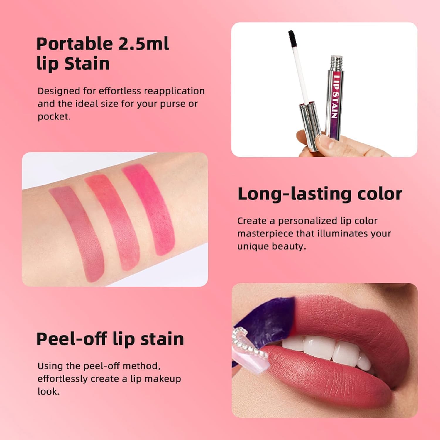 Bekoeen lip stain perfect for weddings and parties with lasting color.