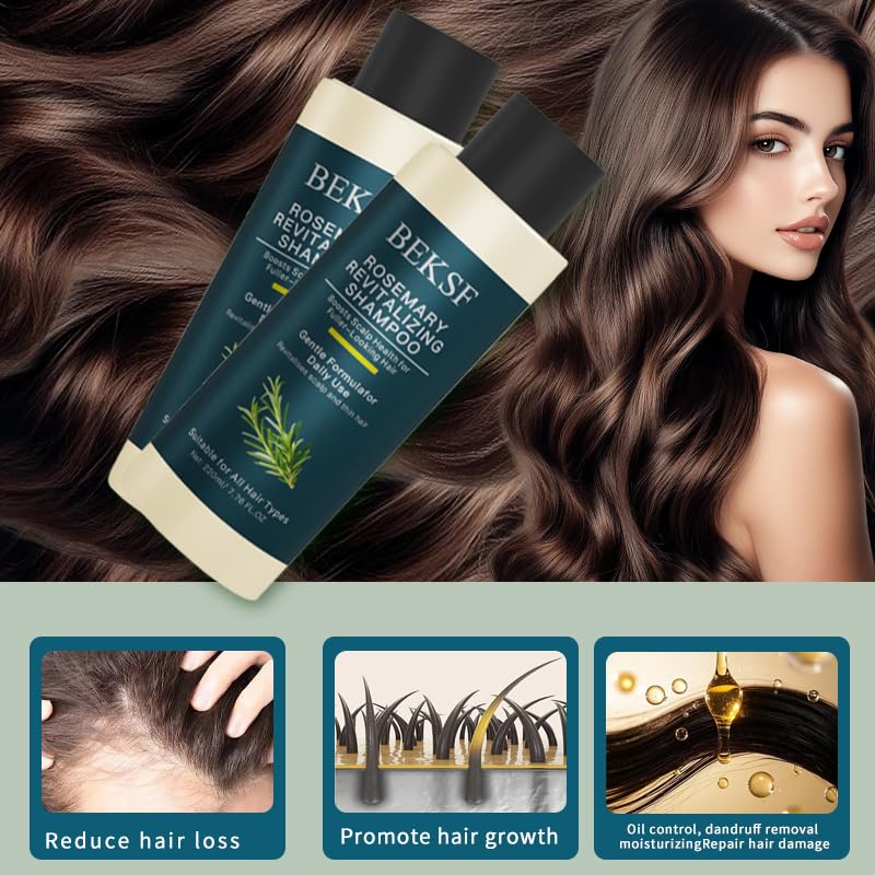 BEKSF Rosemary Shampoo boosts root volume for fuller, bouncy hair