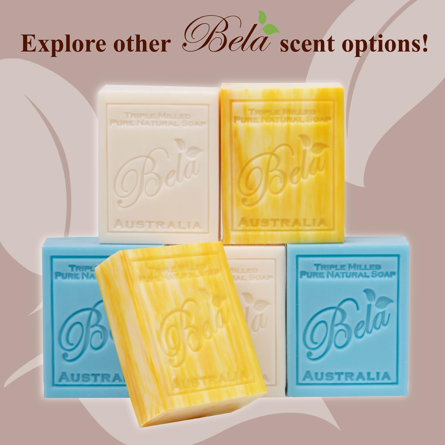 BELA soft creamy soap shot suggesting gentle cleansing for all skin types.