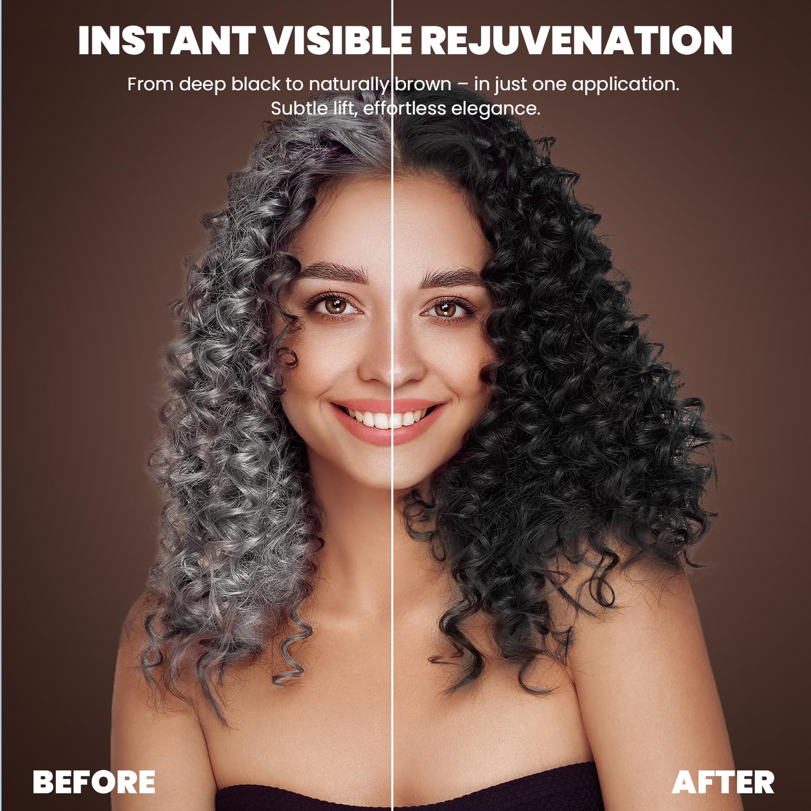 BELEZALIB shampoo-dye combo lather demonstrating its 3-in-1 benefit.