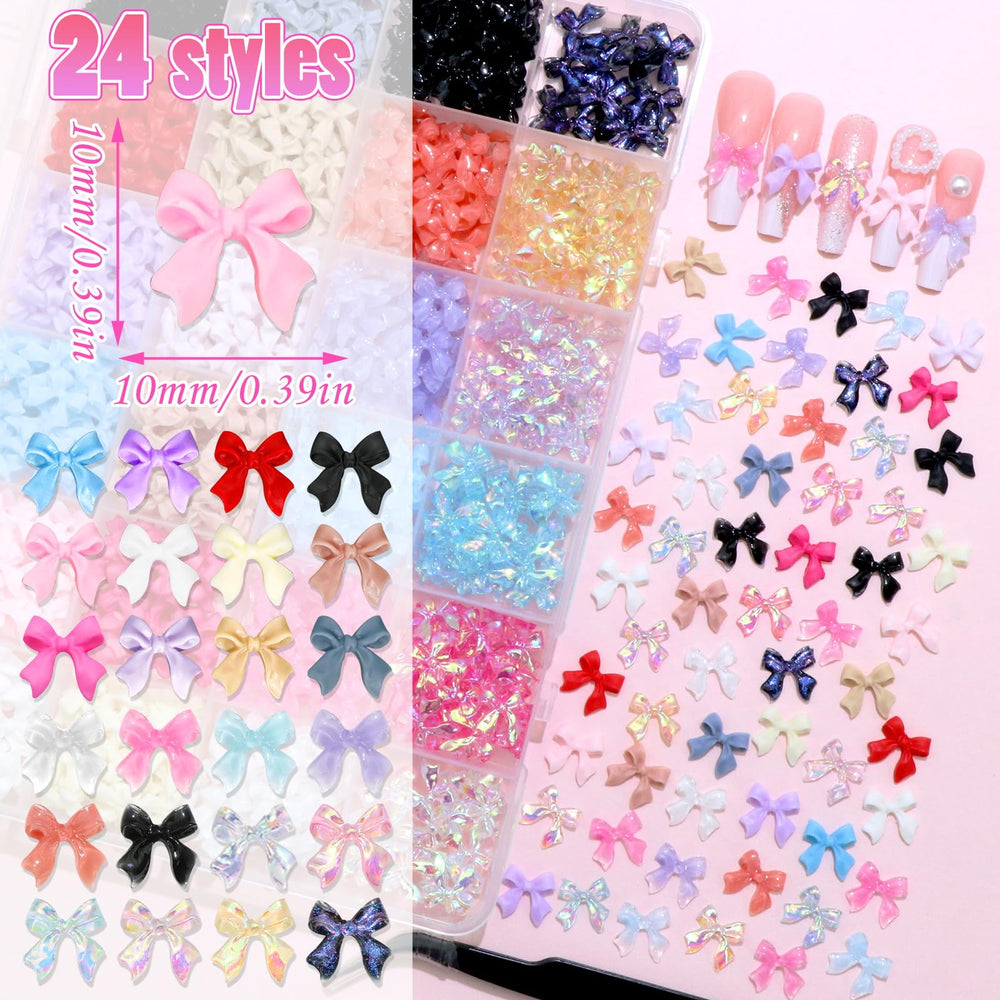 BELICEY Bow Nail Charms storage box keeps charms organized and accessible.