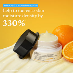 belif Aqua Bomb close-up highlighting four types of hyaluronic acid for deep moisture.