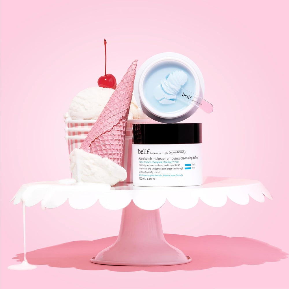 belif Aqua Bomb no oil residue finish leaves light, comfortable skin.