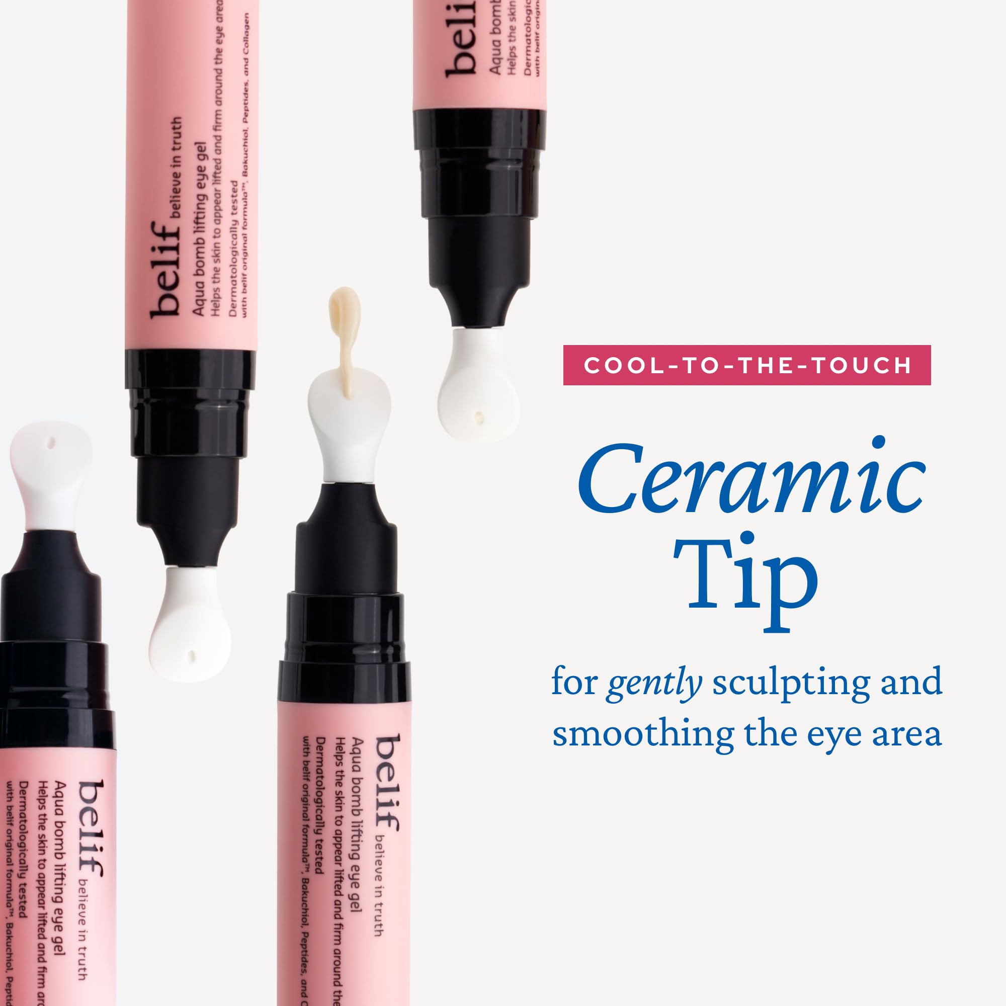 belif retinol firming eye serum bakuchiol and collagen ingredients focus.