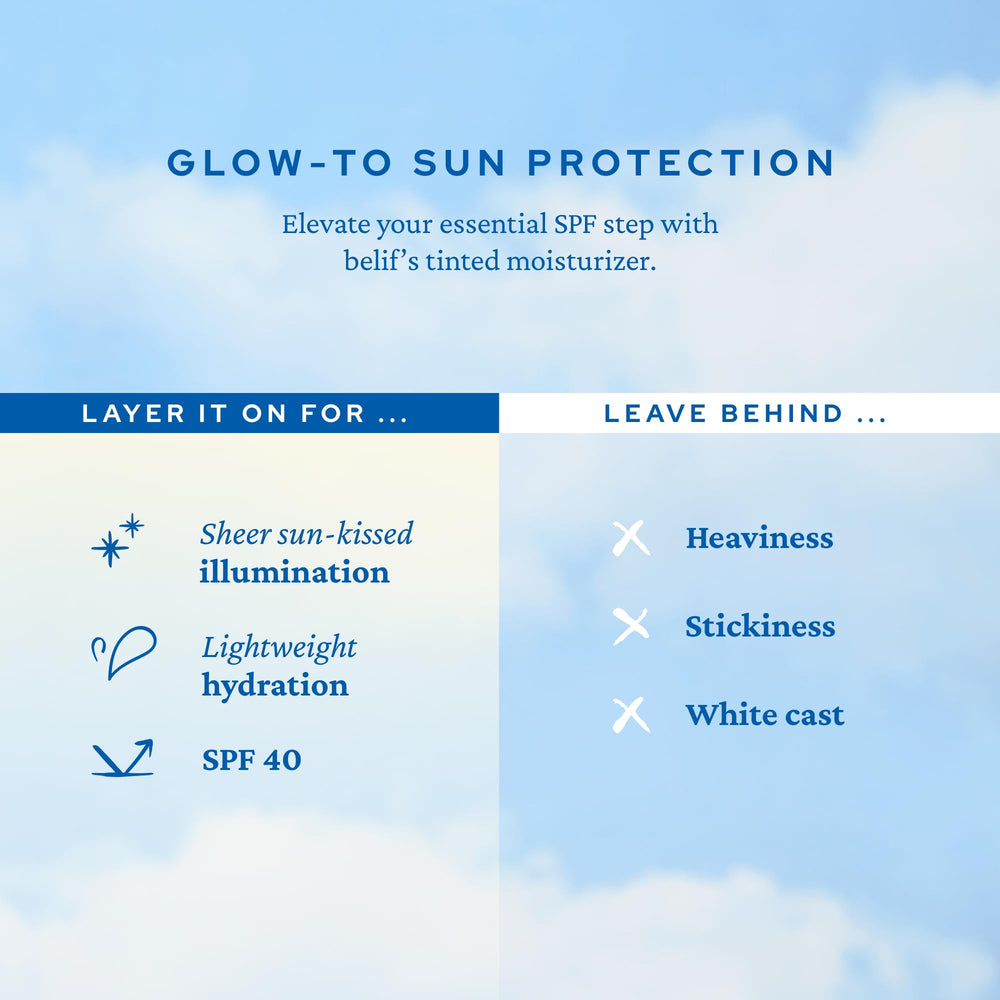 belif Dew Guard Glow Tint pump bottle for easy application.