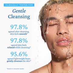 belif Jelly Hydrating Deep Cleanser foamy lather rinsing away dirt