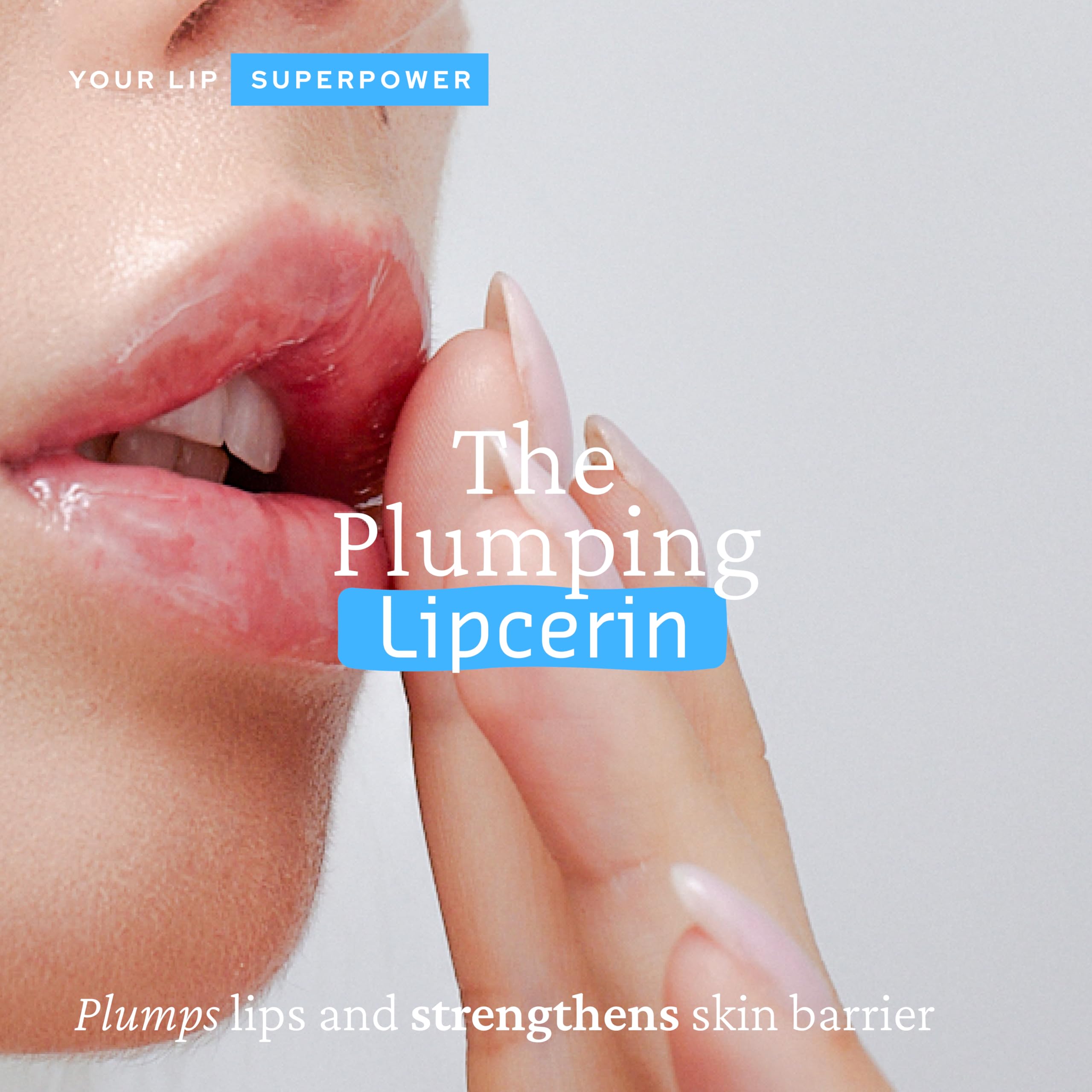 Belif Lipcerin on lips demonstrates non-sticky nourishment and a soft finish.