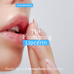 Belif Lipcerin on lips demonstrates non-sticky nourishment and a soft finish.