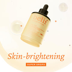Belif serum dropper close-up highlights lightweight texture for quick absorption.