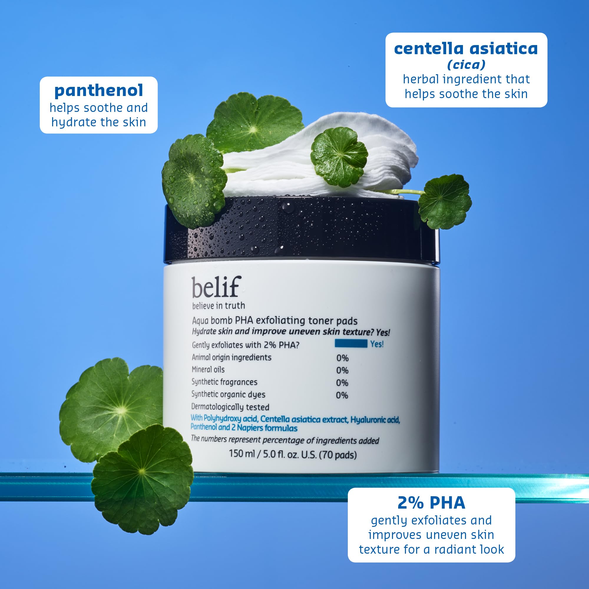 Belif PHA 2% Toner Pads focus on pore refinement for even-looking skin.