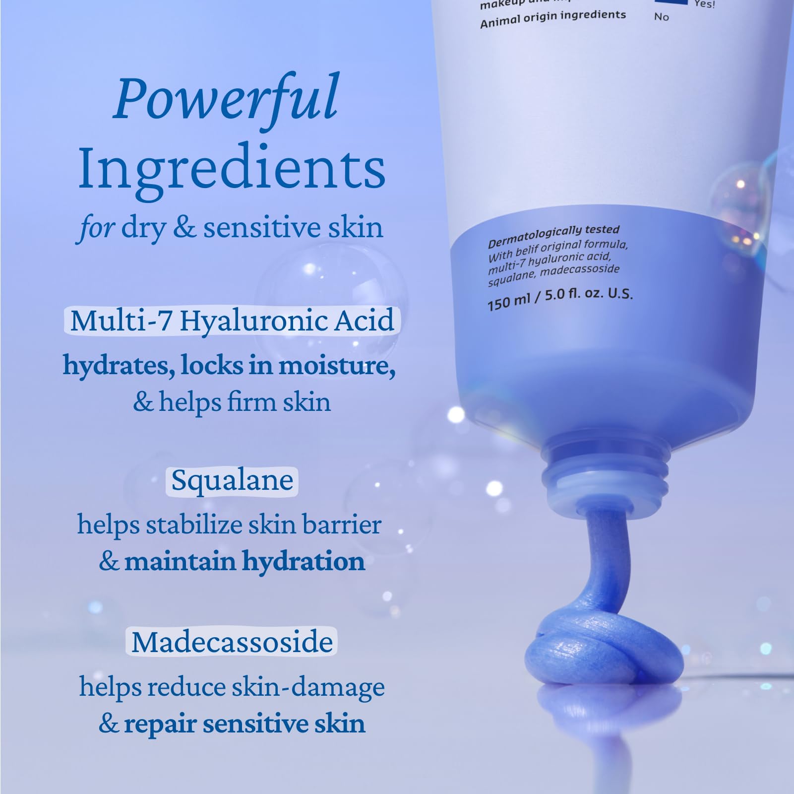 belif Super Knights madecassoside detail signals calming care for sensitive skin.